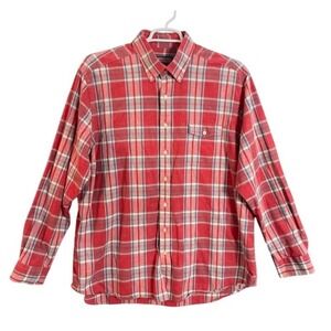 Vineyard Vines Crosby Shirt Red Plaid Button Down Cotton Men's XXL
